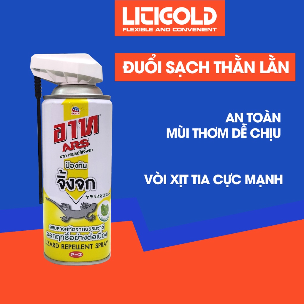 Bình Xịt Đuổi Thạch Sùng, Thằn Lằn, Tắc Kè, Nhóm Bò Sát Và Rắn - Chuẩn Hàng Nội Địa Thái Lan - Bán Chạy Số 1 Nhật Bản