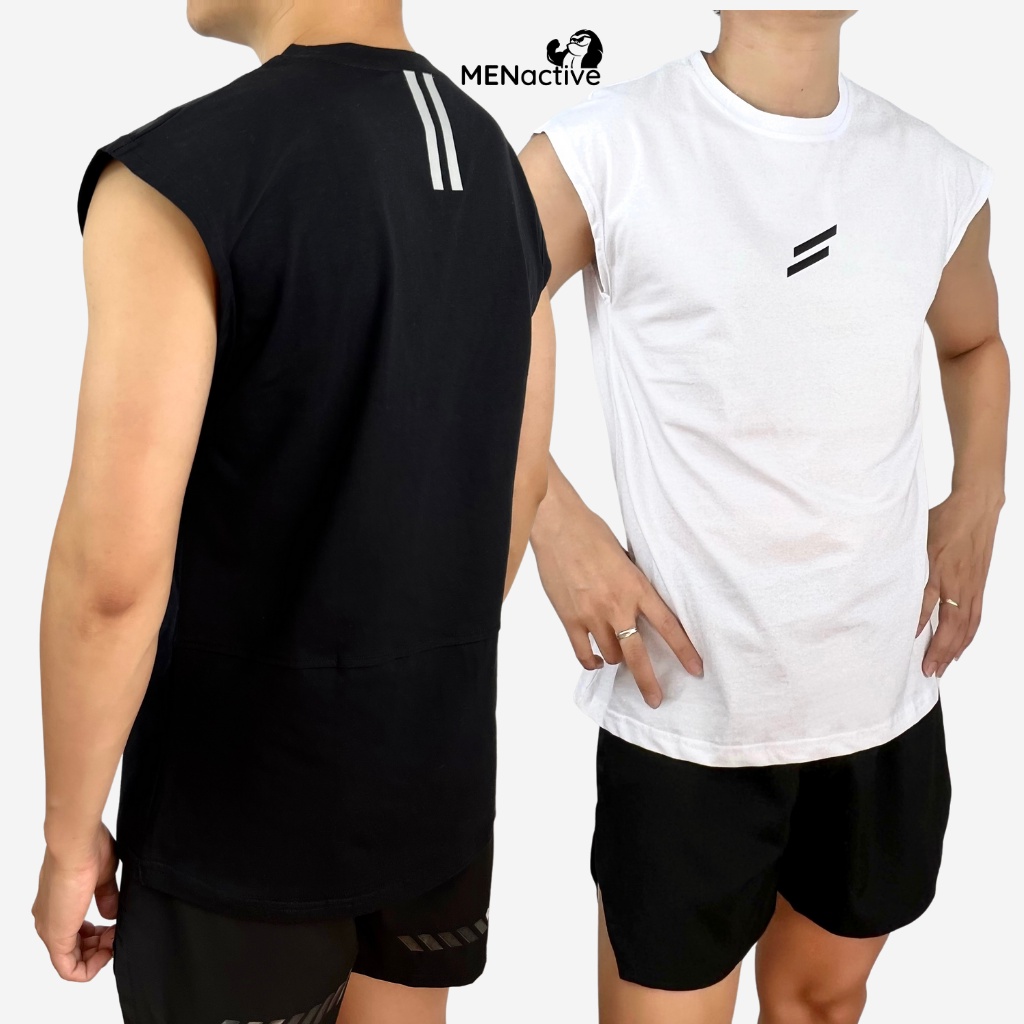 Áo ba lỗ thể thao thời trang nam MENactive cotton mềm mại, thoáng mát ABL03