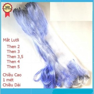 Lưới đánh cá 3 màn lưới thái xanh, cao 1 mét, dài 80 mét, đủ loại ; then 2, then 3, then 4, then 5