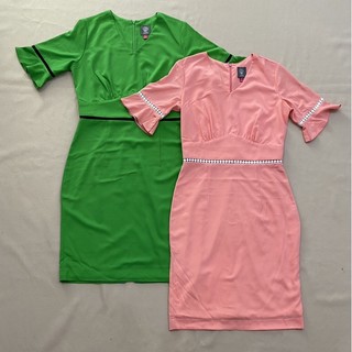 (D1281) Đầm voan công sở xuất khẩu (Size 2, 4/ Dơ nhẹ) - Thanh lý vnxk