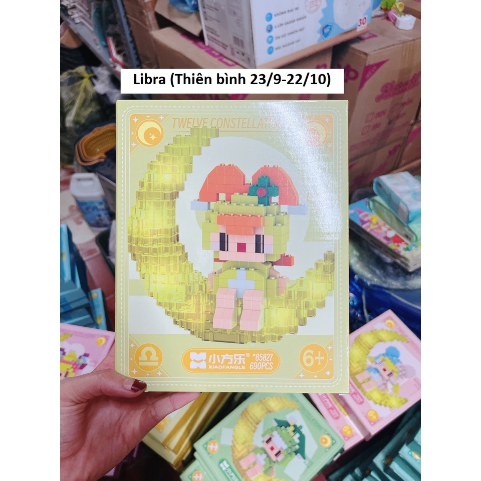 Lego phát sáng 12 cung hoàng đạo có đèn led size to