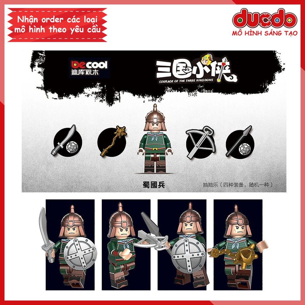 Dcool 300A Minifigures lính TAM QUỐC binh khí ngẫu nhiên tuyệt đẹp - Đồ chơi Lắp ghép Xếp hình Mô hình Mini