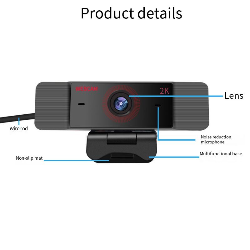 Webcam NetCAM PC 930, Độ phân giải 2K (1440p), Micro đa hướng tích hợp, khử tiếng ồn kép