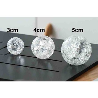 Trái châu vân nứt 3cm/4cm/5cm - Quả cầu thủy tinh phụ kiện dành cho thác nước phong thủy