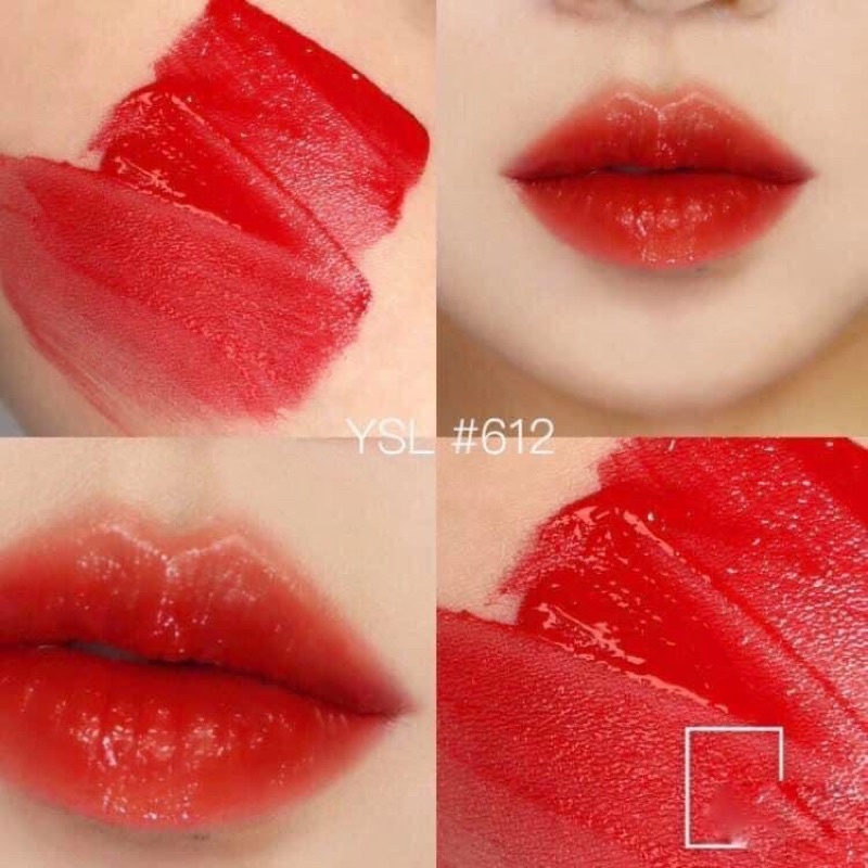 SON KEM YSL 612 MINI unbox đỏ cam