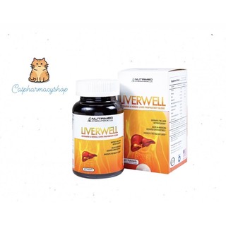 Viên uống Liverwell Nutrimed hỗ trợ giải độc gan, bảo vệ tế bào gan 60v