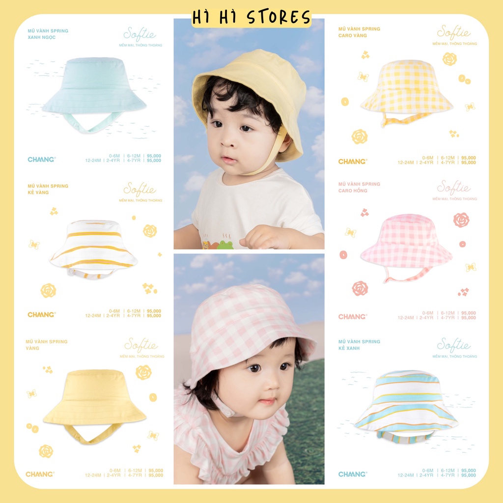 Chaang mũ cotton mềm cho quai cho bé dưới 7 tuổi SS23