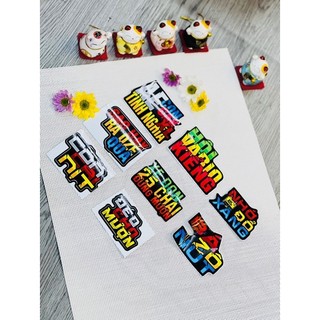 Tem logo sticker cà khịa vui nhộn , dán được mọi vị trí