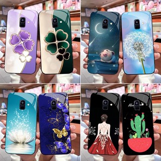 Ốp lưng samsung j6 2018, j6 plus,j6+, j8 2018 mặt kính cường lực sáng bóng, cao cấp