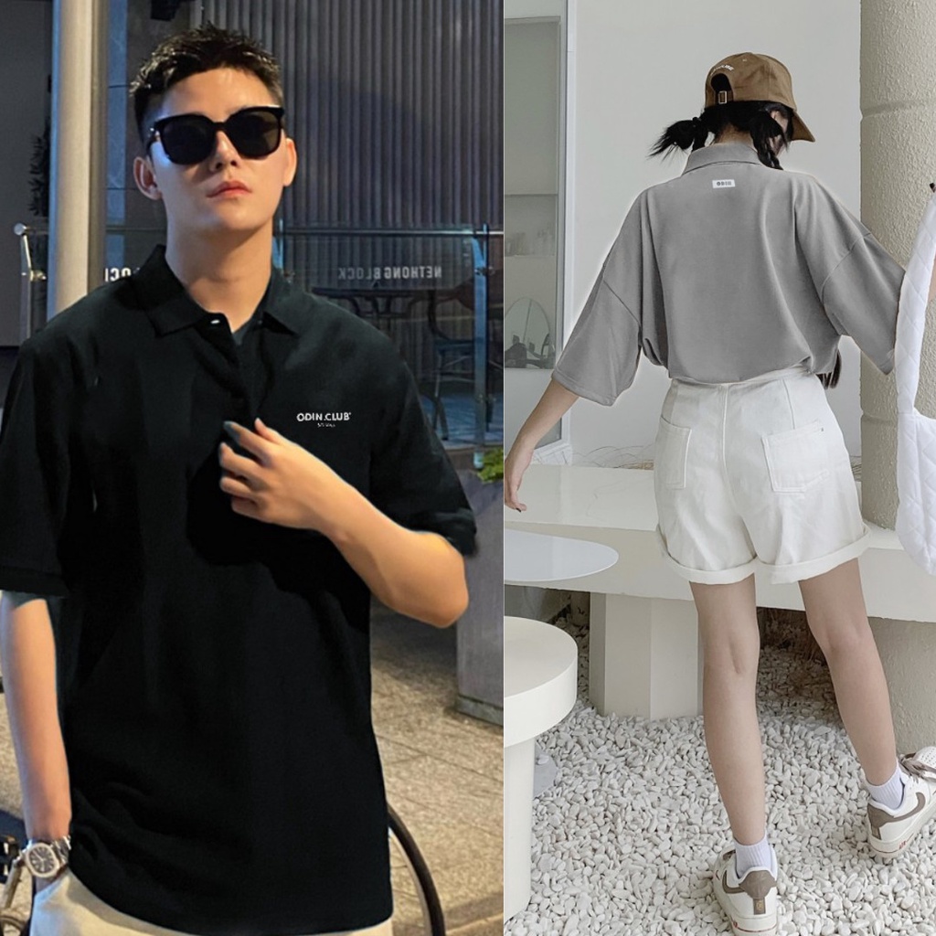 Áo Thun LOCABRAND Nam Nữ UNISEX Form Rộng Tay Lỡ OVERSIZE Chất Cá Sấu Cao Cấp 2 Màu Đen Xám In Chữ Odin Fanshion Trendly