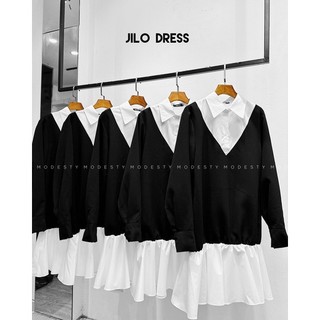 Váy dáng đuôi cá chân bèo bo chun Jilo Dress