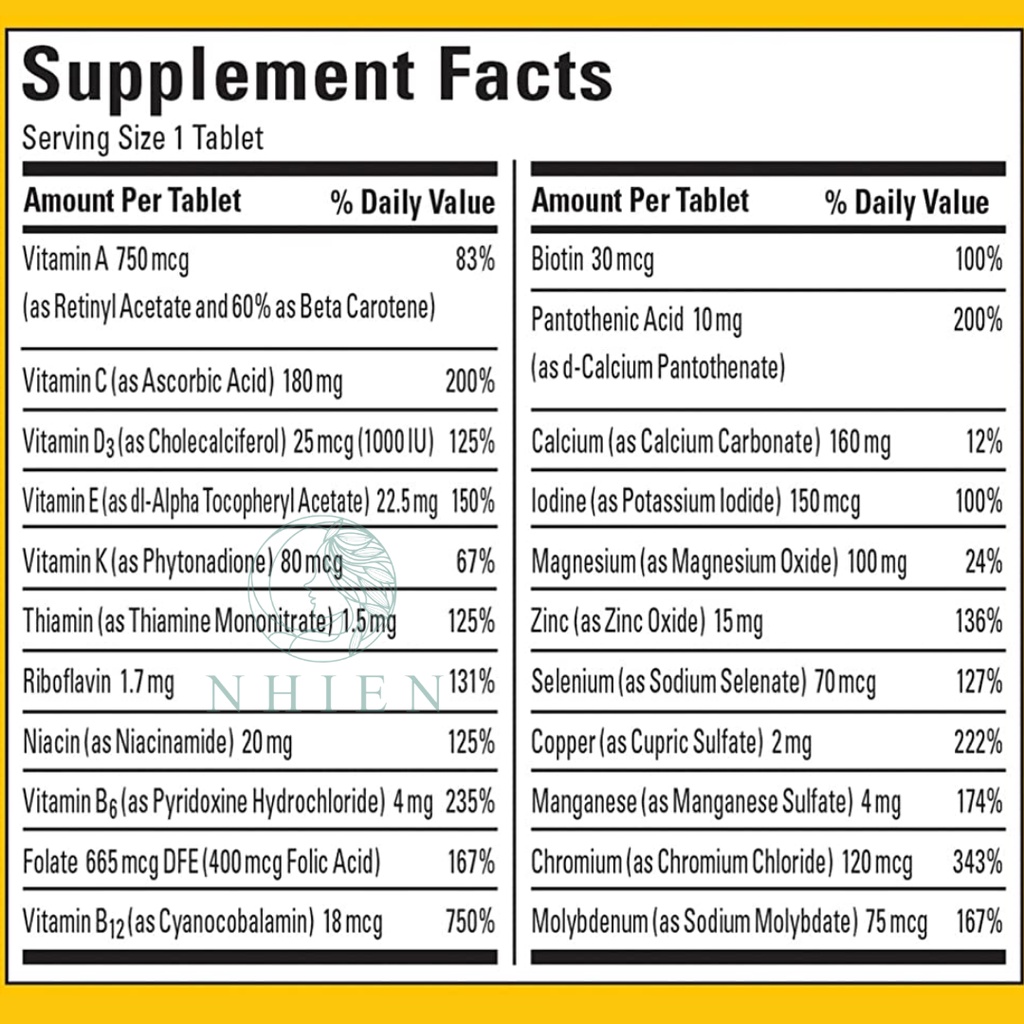 Viên uống Vitamin tổng hợp cho nam Multi for him Nature made 90 viên tăng cường sức khỏe toàn diện cho nam giới