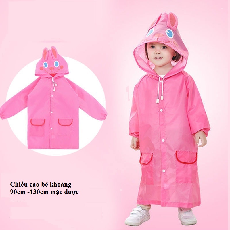 Áo mưa cho bé 2 tuổi đến 7 tuổi cho bé gái bé trai hình thú ngộ nghĩnh không thấm nước