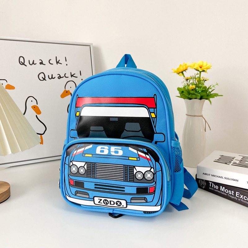 (Hàng loại 1) Balo trẻ em mầm non cho đi học mẫu giáo hình ô tô, ngựa pony xinh xắn chất vải poly dày dặn cao cấp Dumi S