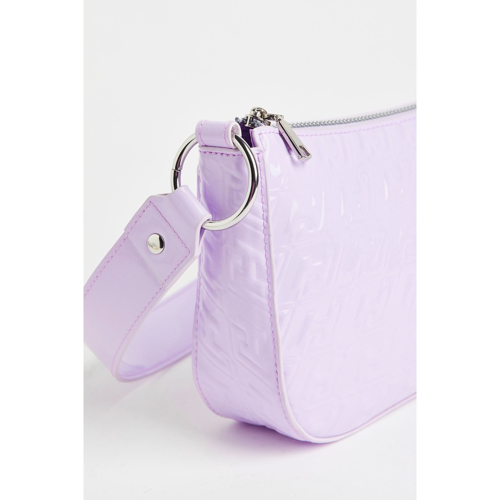 H&M Đức - Túi xách đeo basic cặp kẹp nách màu tím nâu sale auth new tag cao cấp chính hãng có sẵn 1037936011