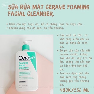 Sữa rửa mặt Cerave 236ml bản Pháp