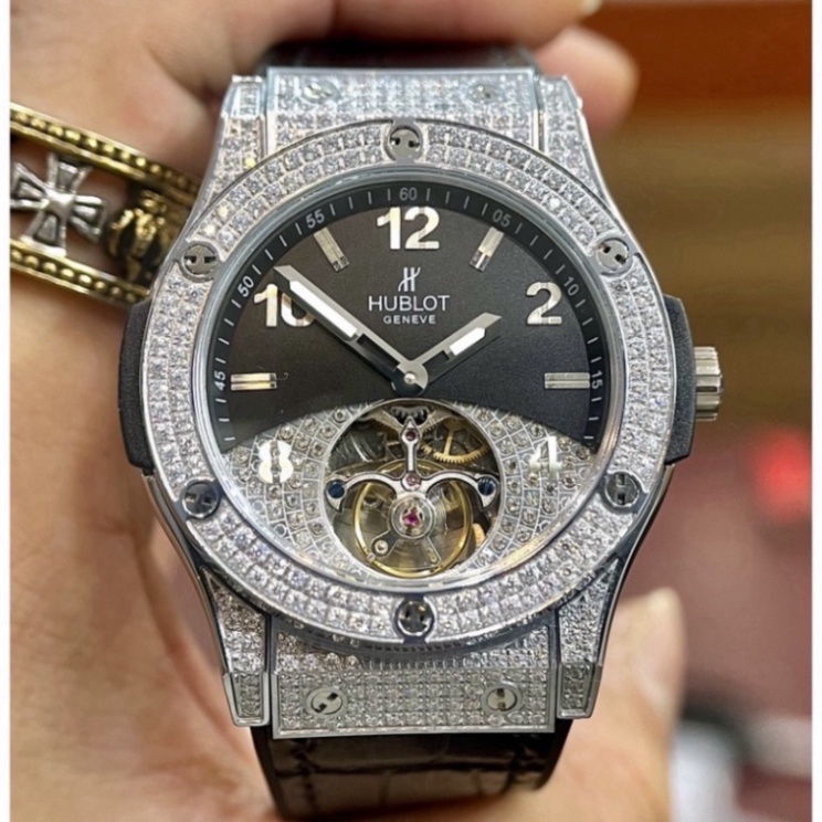 Đồng Hồ Nam Hub Lộ Cơ Automatic Nhật Bản Cao Cấp, Đồng Hồ Mặt Saphire 38/42 mm Viền Đá, Chống Nước 5ATM Sang Trọng