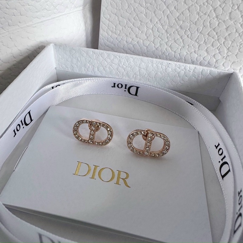 Bông tai CD đá sc màu gold rose hàng mới tháng 3 FULL BOX ẢNH CHỤP THẬT SP