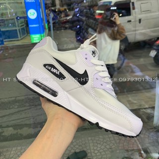 |HT SNEAKER| Giày Nik AirMax 90 White Logo Black