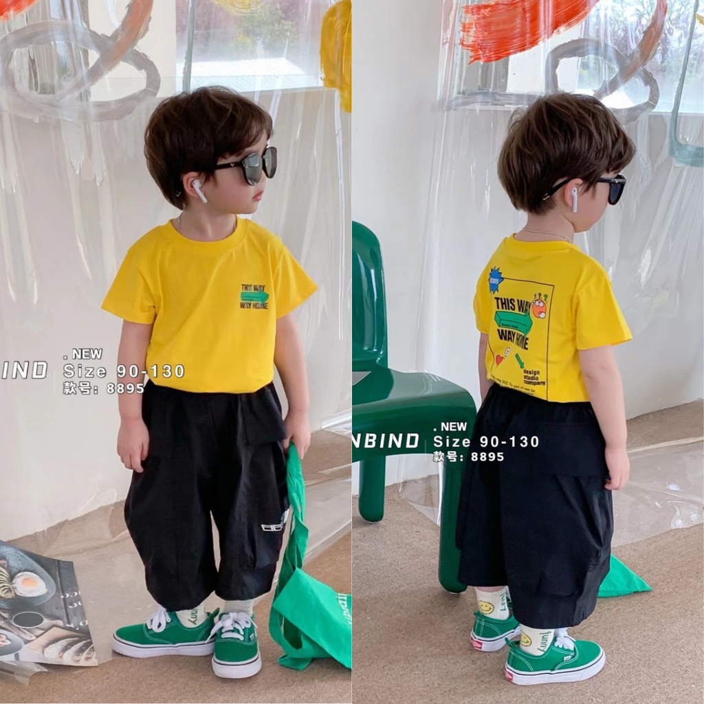 Áo thun bé trai size nhí Banbino 07-16kg áo cộc tay cho bé cao cấp chất thun lạnh co giãn thoải mái thời trang qate