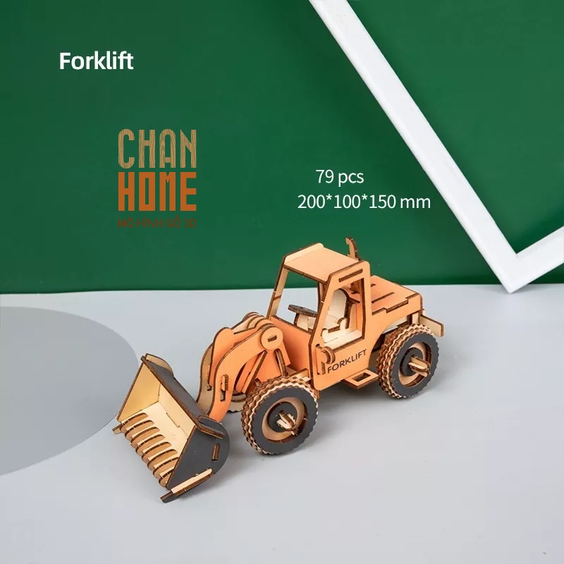 Bé Tự Lắp Ráp Mô Hình Gỗ Ô Tô, Xe Truck, Xe Bus Đồ Chơi Giáo Dục Thông Minh