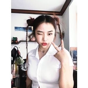 Ethelgirl Áo Thun Croptop Tay Ngắn Cổ Polo Màu Trơn Dáng Ôm Thời Trang Hàn Quốc Quyến Rũ Cho Nữ