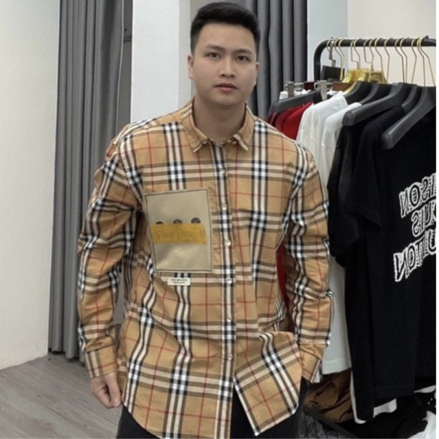 Áo sơ mi bbr bigsize 80-120KG cúc gỗ