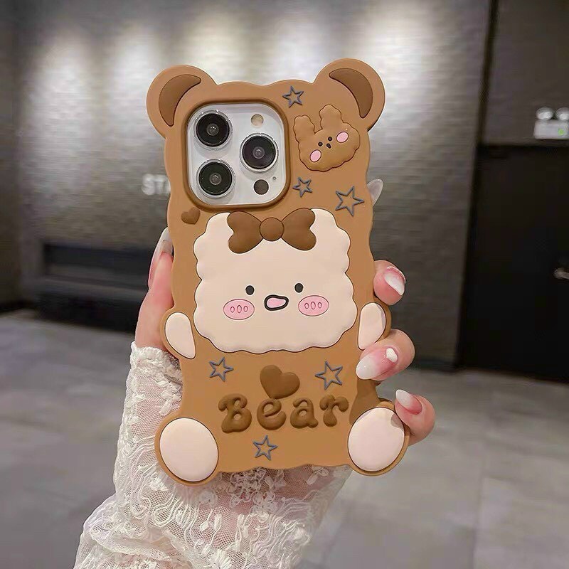 Ốp lưng silicons gấu bear viền sóng đáng yêu iphone 7p,8p,x,xsmax,11,11promax,12,12pro,12promax,13,13promax,14,14promax