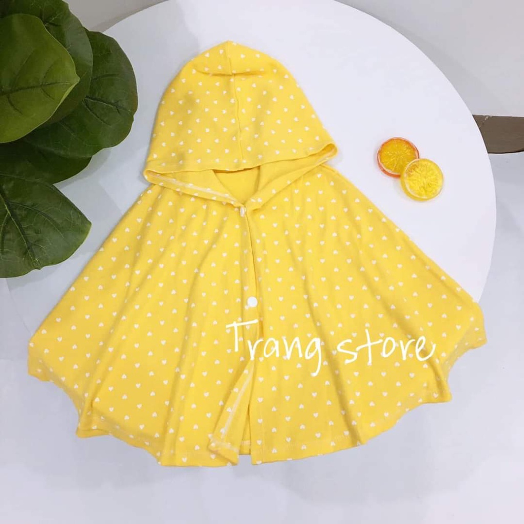 Áo choàng chống nắng che gió cho bé nhiều hoạ tiết dễ thương thun cotton mềm mát