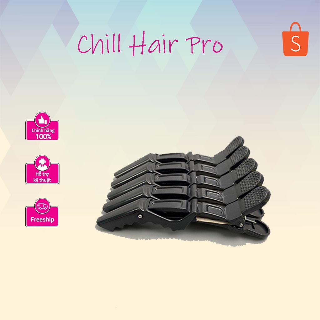 Bộ Kẹp Mỏ Vịt Cá Sấu Chia Tóc Kẹp Tóc Cao Cấp , hỗ trợ quá trình tạo kiểu tóc, làm hóa chất trong salon và dùng tại nhà