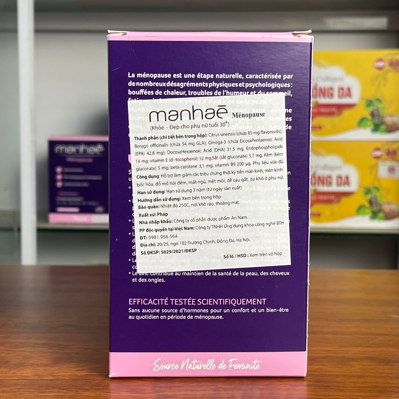 Viên uống nội tiết tố nữ Nutrisante MANHAE - Pháp