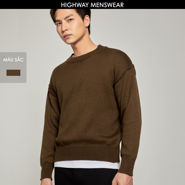 Áo len trơn nam dệt sợi dày dặn Highway (Menswear) Vinny