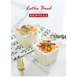 50 -100 Hộp Nhựa HT10-8 Vuông Đựng Bánh Lạnh, Bánh Mousse, Tiramisu - Viet Nam