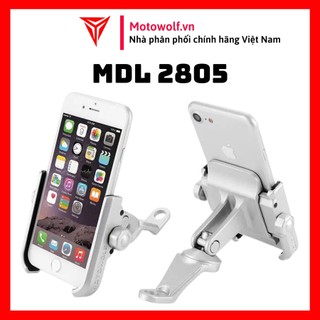 Giá đỡ điện thoại motowolf mdl2805b chân kính bạc, cao cấp - motowolf việt nam chính hãng