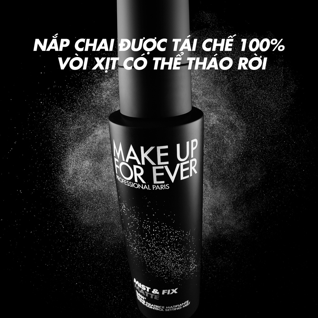 [Mới 2023] Xịt Khóa Cố Định Lớp Trang Điểm Kiềm Dầu MIST & FIX MATTE 100ml - MAKE UP FOR EVER