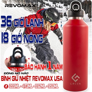 Bình giữ nhiệt LOMO HOME x GOZEN 36 giờ lạnh và 18 giờ nóng chất liệu Inox 316 công nghệ Revomax Hoa Kỳ bảo hành 1 năm
