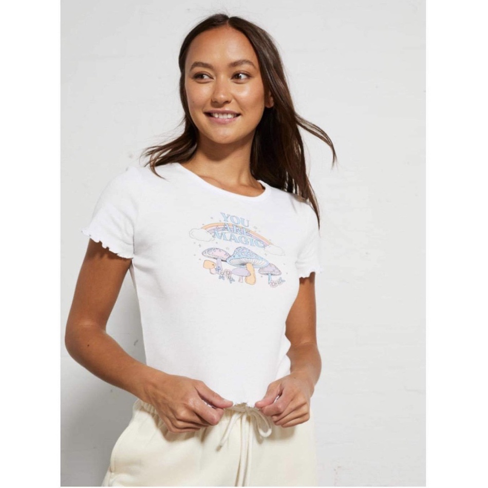 Aó thun gân in cây nấm 4 màu vnxk in cây nấm