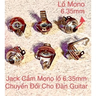 Jack Cắm Mono và Stereo lổ 6.35mm Chuyển Đổi Cho Đàn Guitar loại Tốt ,giá bán combo 2 cái