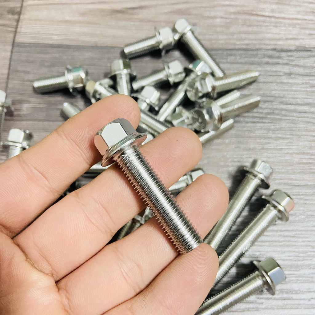 Ốc Inox Đầu Trụ Mẫu Thái - Size 10ly Dùng Trang Trí Xe Máy