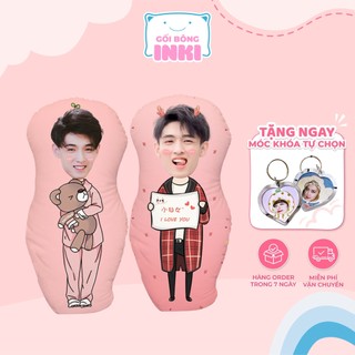 Gối in theo yêu cầu ghép mặt bạn trai phù hợp làm quà tặng - Gối bông INKI