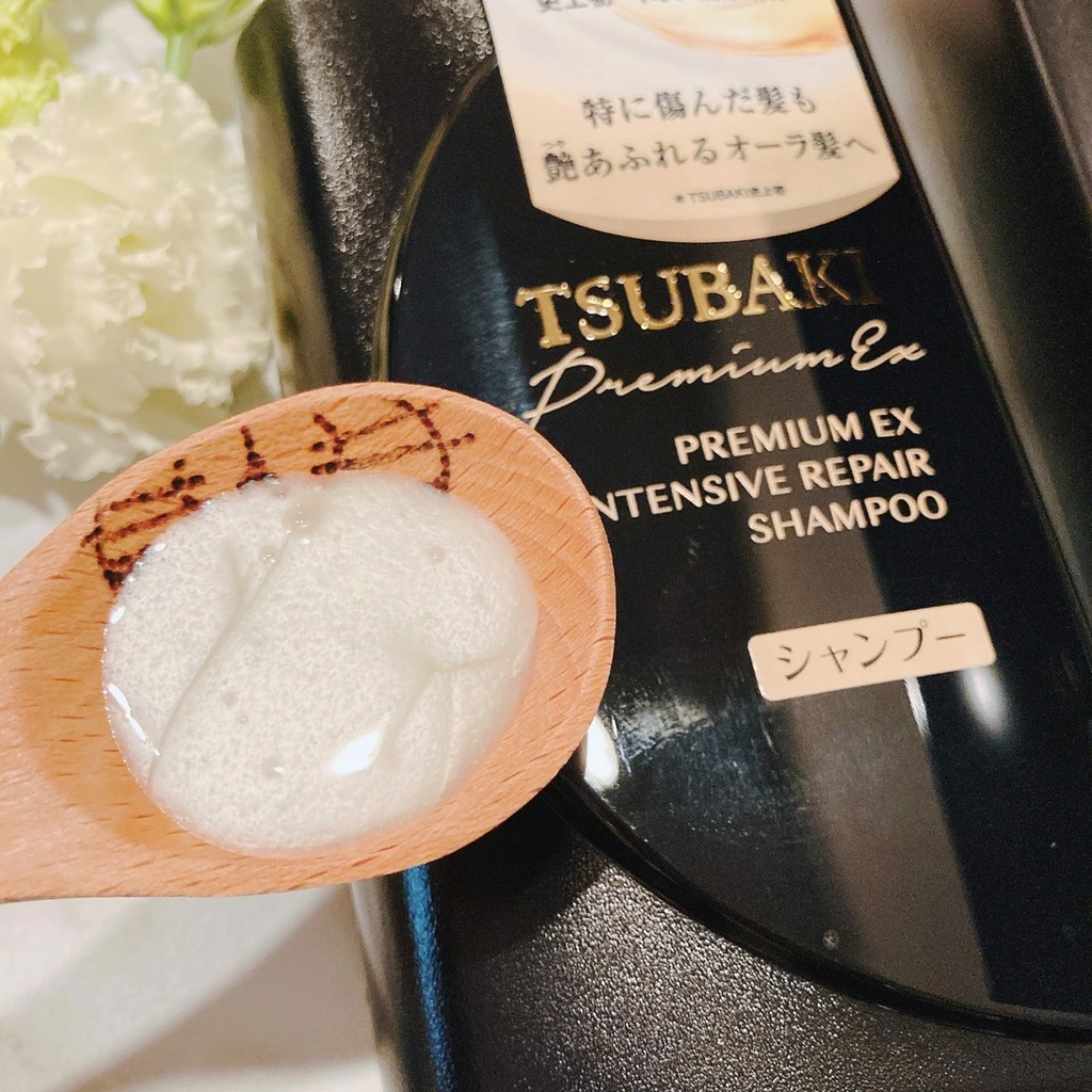 Dầu Gội Và Dầu Xả Phục Hồi Tóc Tsubaki Premium Ex Intensive Repair 490ml Màu Đen