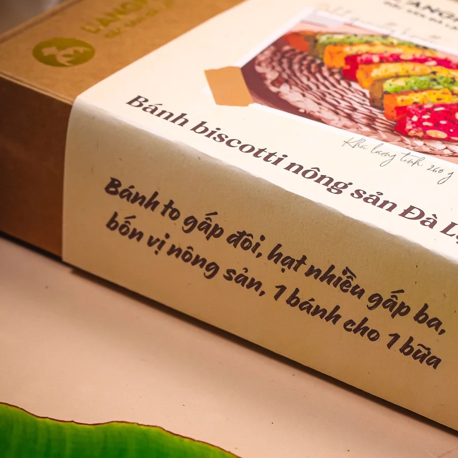 Bánh biscotti nông sản Đà Lạt L'angfarm, 280g, hộp, mẫu ichiba
