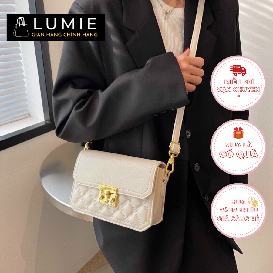 Túi xách nữ đeo chéo, đeo vai Lumie, dùng đi chơi, đi học, chất da đẹp, thời trang cao cấp size 21.5cm LB455