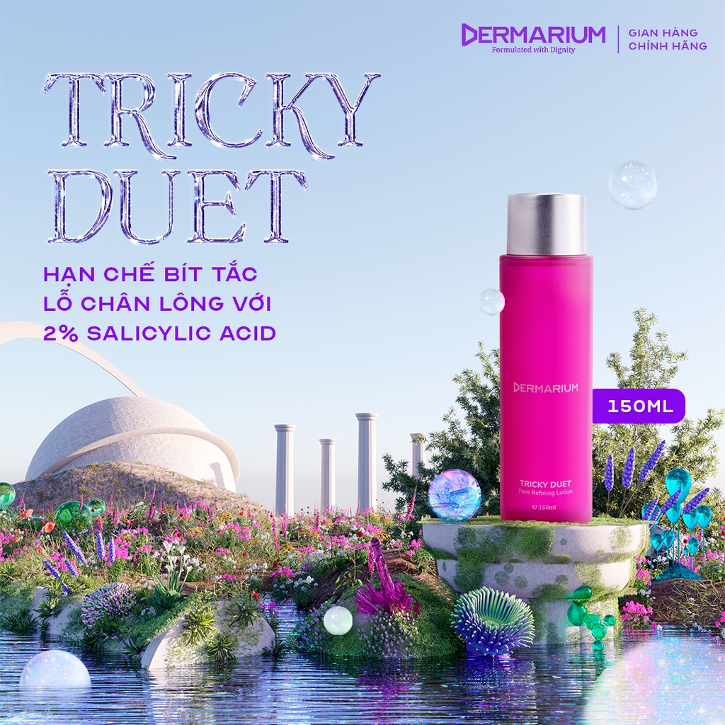 [Mã COSDAY - 50k đơn 250k] Dermarium Tricky Duet - 2% Salicylic Acid tẩy da chết lỗ chân lông 150ml