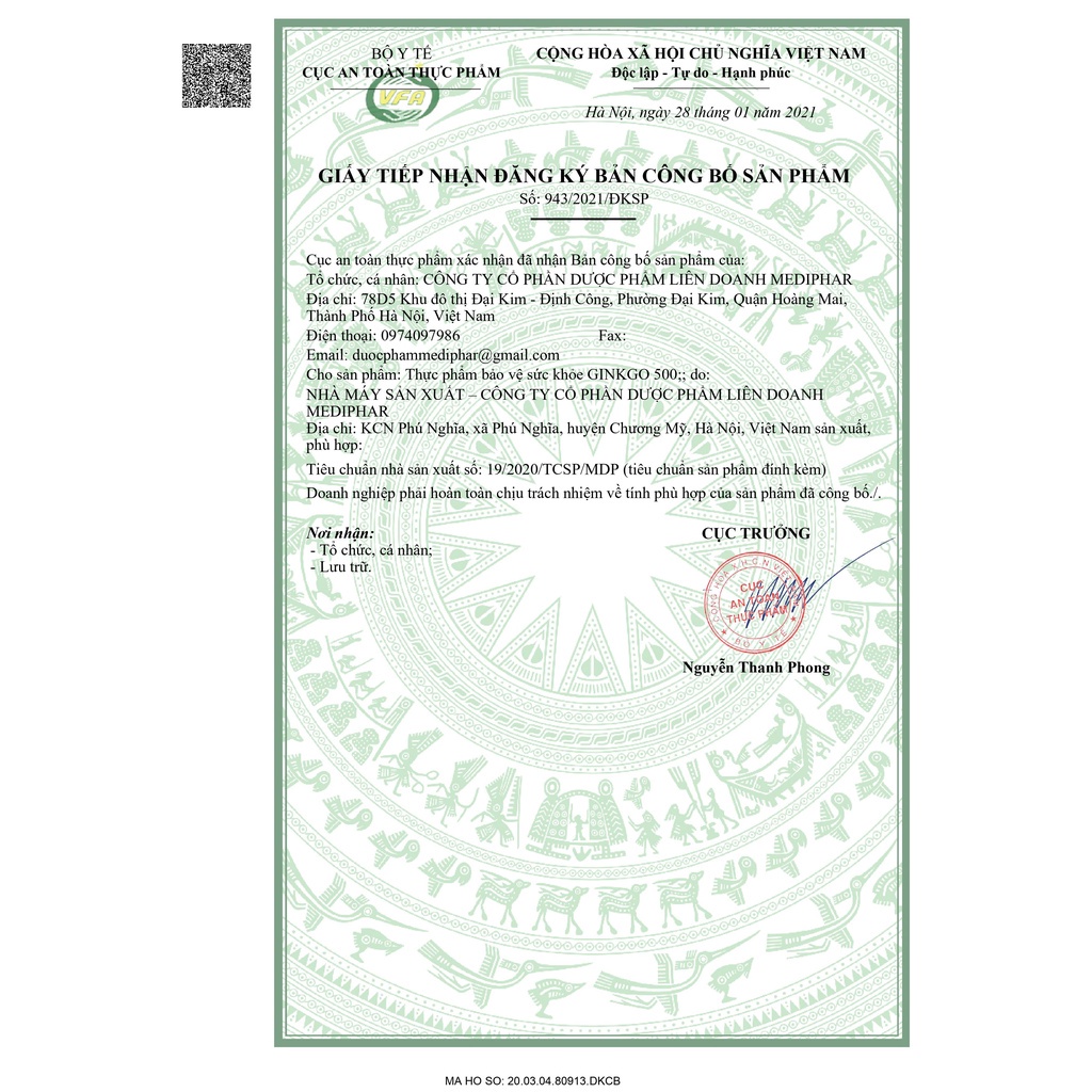 Viên uống BRAIN Ginkgo 500 - Giúp Hoạt Huyết, Tăng Cường Lưu Thông Máu