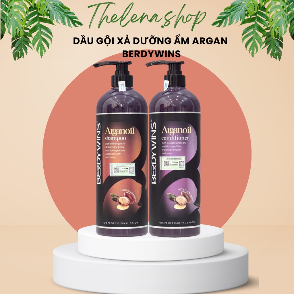 Dầu Gội Xả Collagen BERDYWINS Dưỡng Ẩm Tái Sinh Phục Hồi Tóc Siêu Mềm Mượt Hương Nước Hoa 500ml - 1000ml