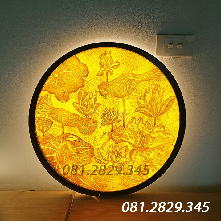 Đèn tam quang trúc chỉ Đầm sen 2 50cm