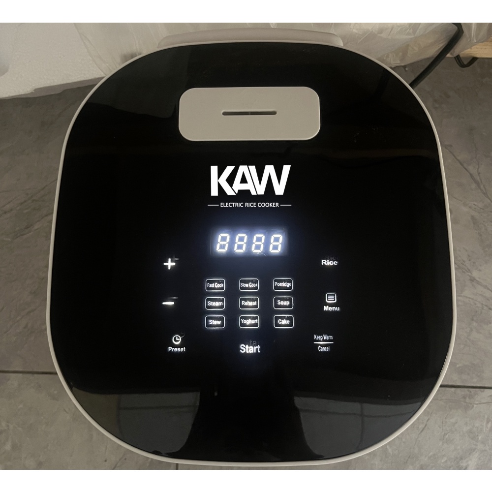 Nồi cơm điện tử đa năng KAW 1.2L chống dính chất lượng cao, Bảng nút cảm ứng nhiều chức năng