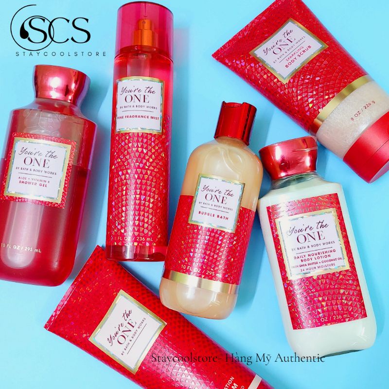 🌹🍓🍁YOU'RE THE ONE Bộ SP chăm sóc toàn thân Xịt thơm body mist Sữa tắm Dưỡng thể Kem tay Bath Body Works