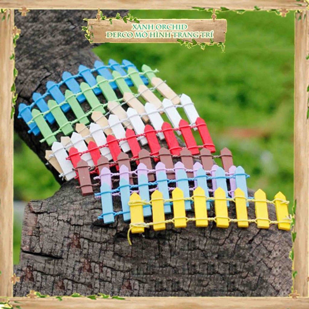 Mô Hình Tiểu Cảnh "Hàng Rào & Chỉ Đường Mini" Trang Trí Sen Đá, Sân Vườn/ Chậu Cây, DYI, Terrarium